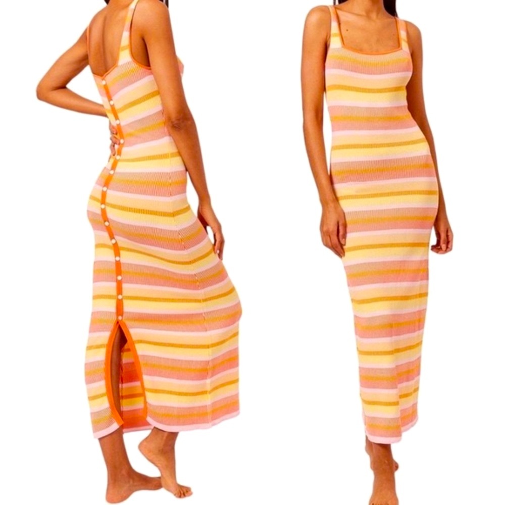 NWT Solid & Striped Kimberly Ribbed Maxi Dress